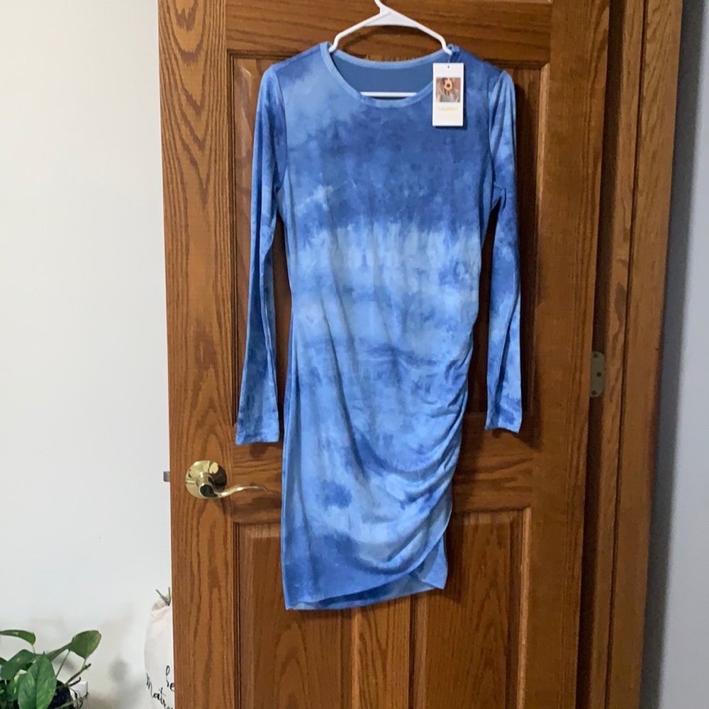 Small blue tie dye ish Kirundo dress